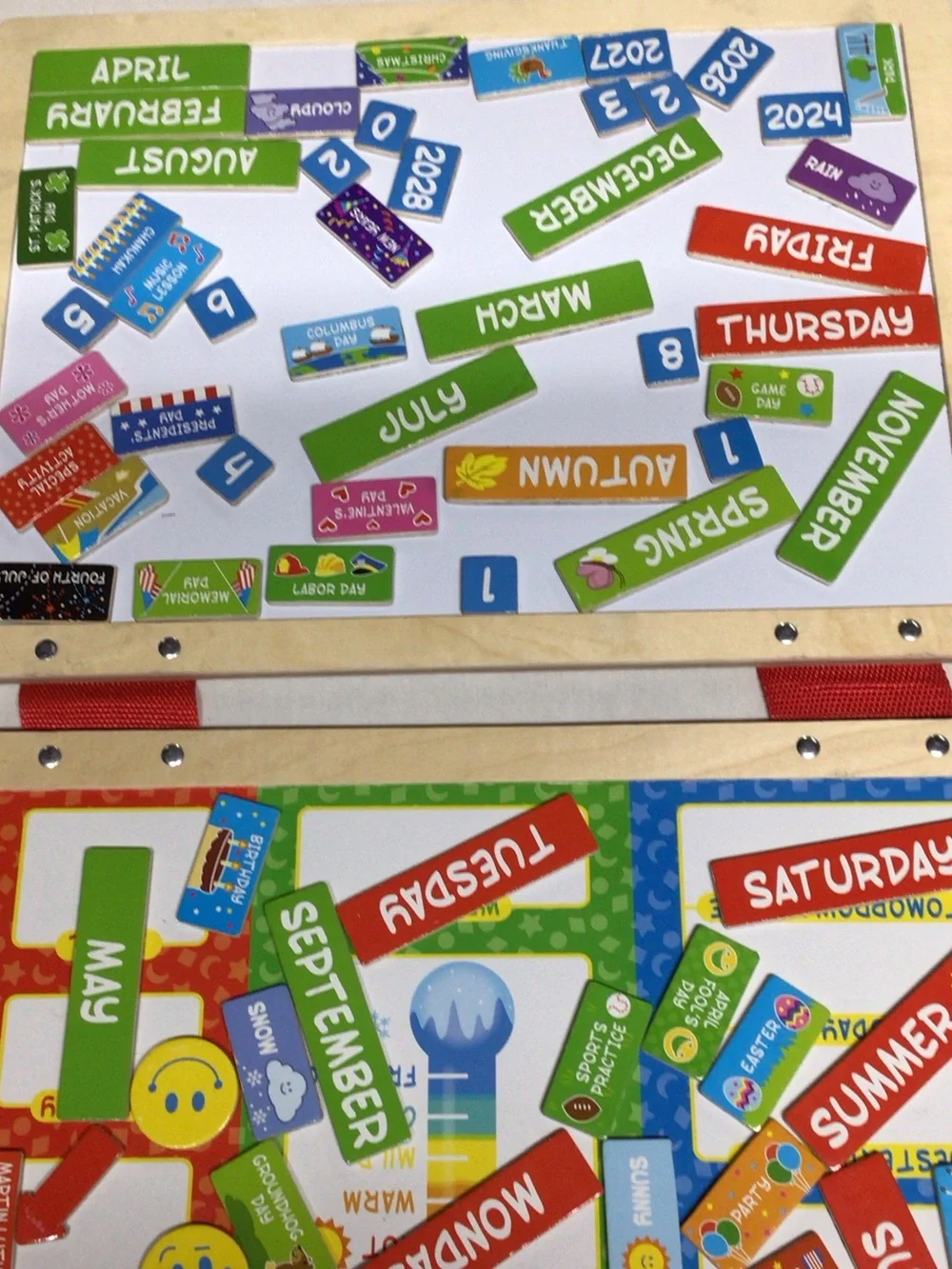 Melissa & Doug Magnetic Daily Calendar - Yellow with Red Accents